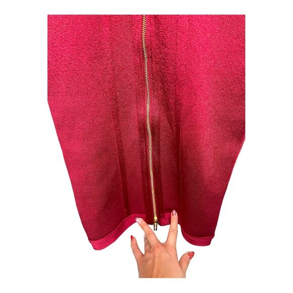 NWOT House of CB London Mimi Red Shimmer Bandage Bodycon Midi Event Dress - Picture 6 of 13